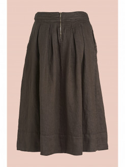 Pleated Skirt in Pure Linen