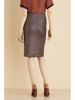Houndstooth Skirt with Sequins