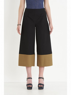 Cropped Pants in Two Color Poplin
