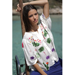 Blusa Sabrina Bordado Cactus CA30